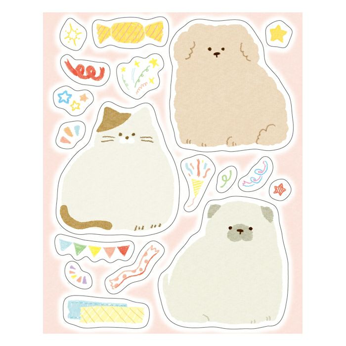 Pastel Message Seal Sticker Sheets by Furukawa Shiko