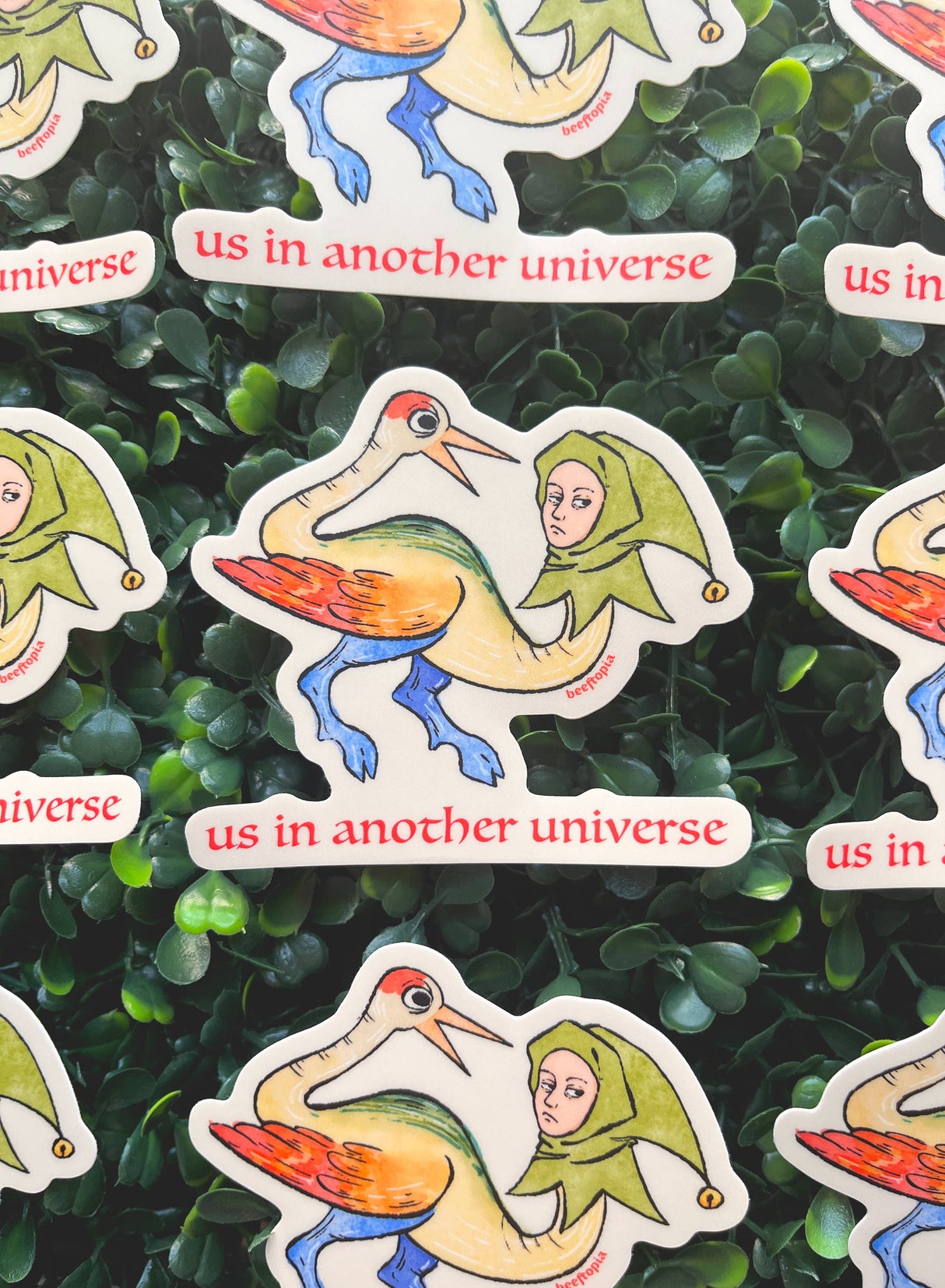 Us in Another Universe Medieval Sticker