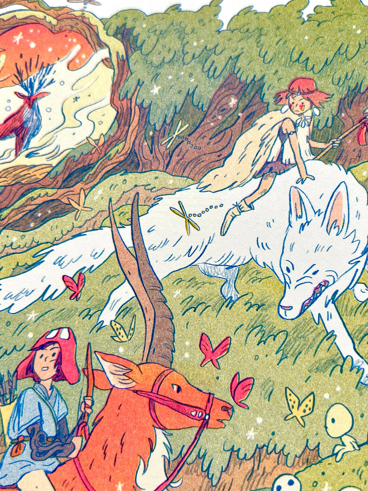 Princess Mononoke Riso Print