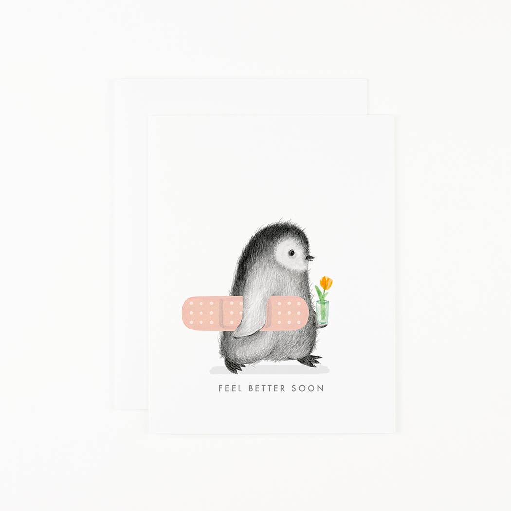 Feel Better Penguin Greeting Card