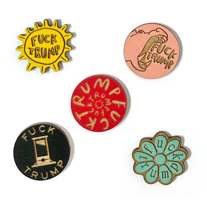 F*ck Trump Wooden Pins