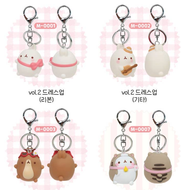 Molang Figure Keyring Bag Charms
