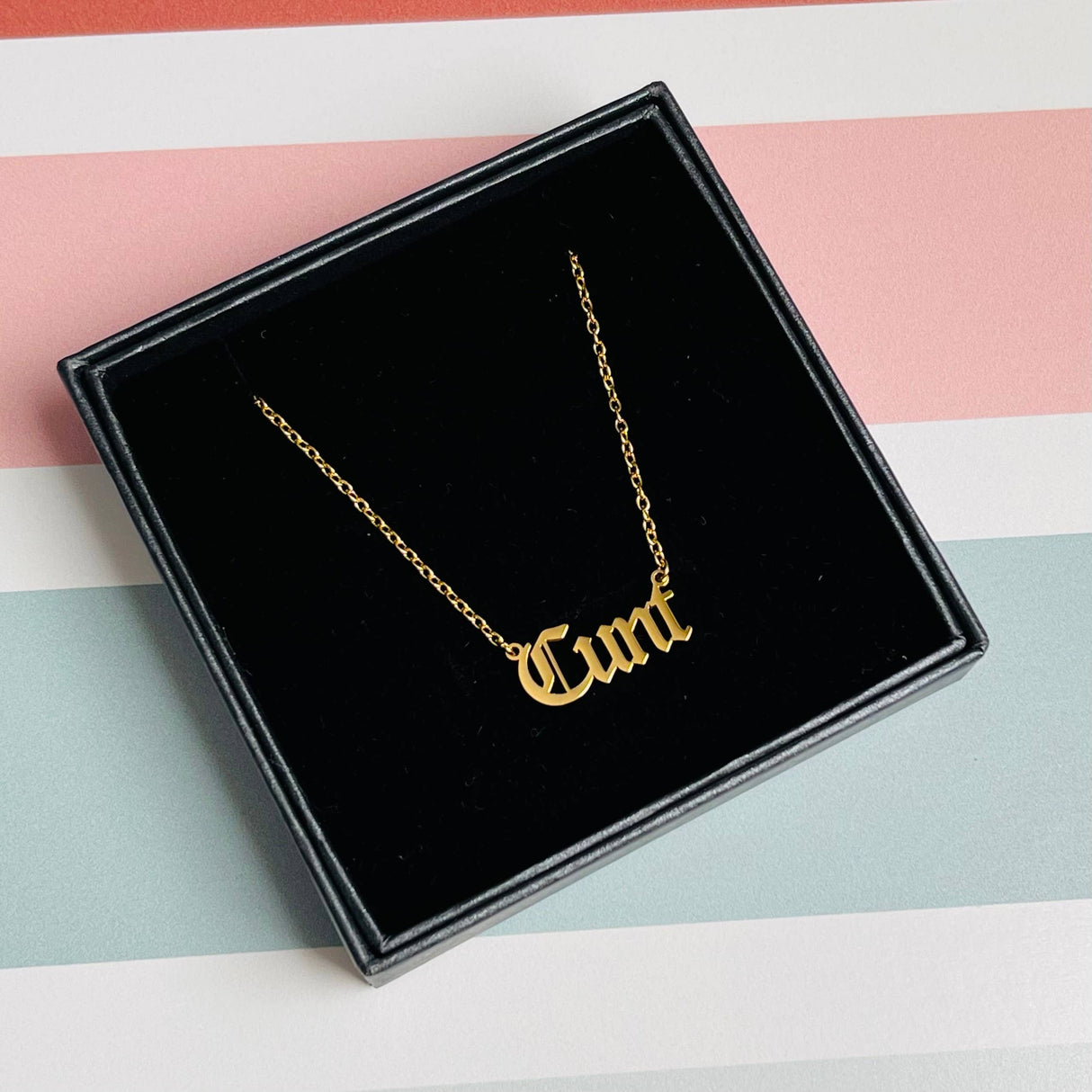Cunt Necklace 18KGP Stainless Steel