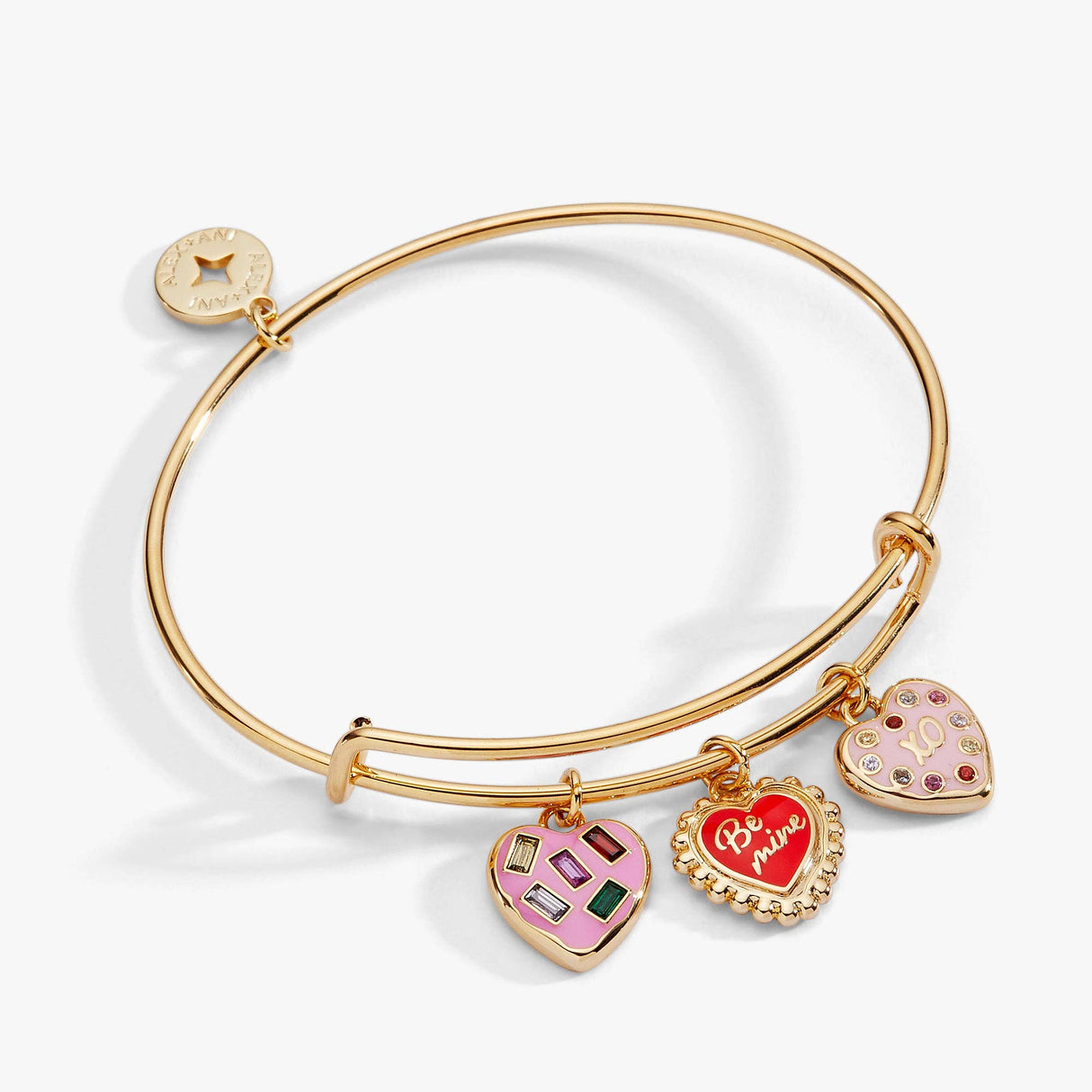 Sweet Shop 'Be Mine' Heart Multi Charm Bangle
