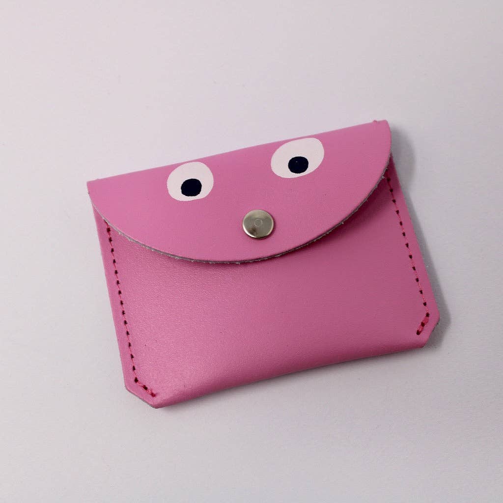 Leather Mini Money Googly Eye Purse
