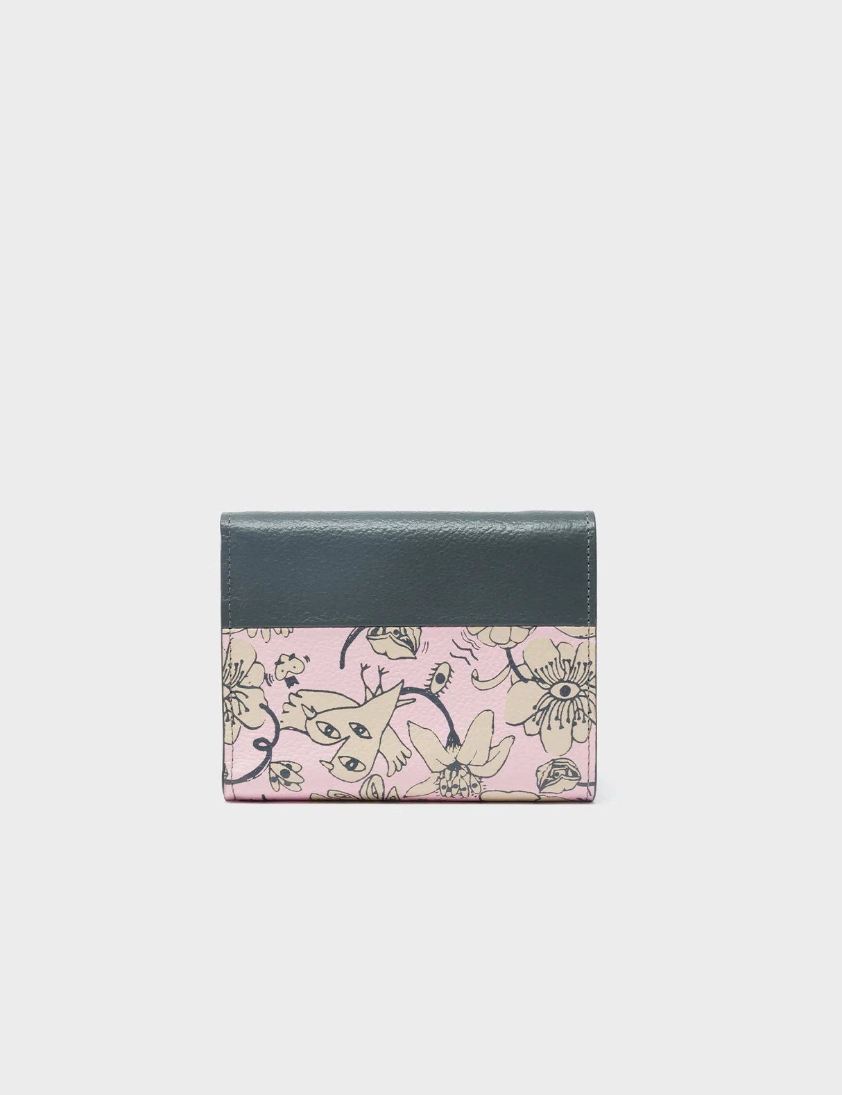Fiona Parfait Pink Leather Wallet - Tangle Tales Black Design
