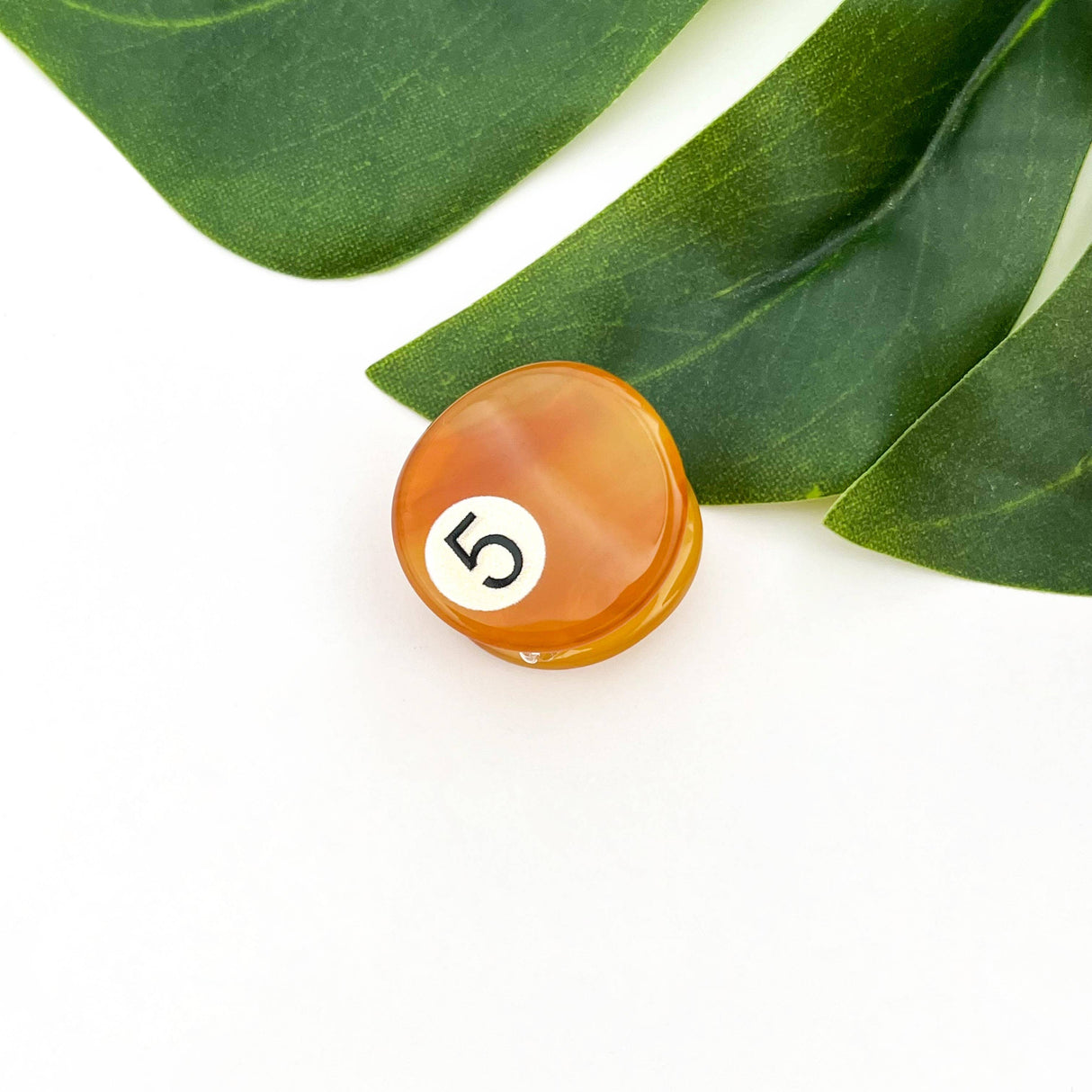 Mini Billiard Ball Acetate Claw Clip