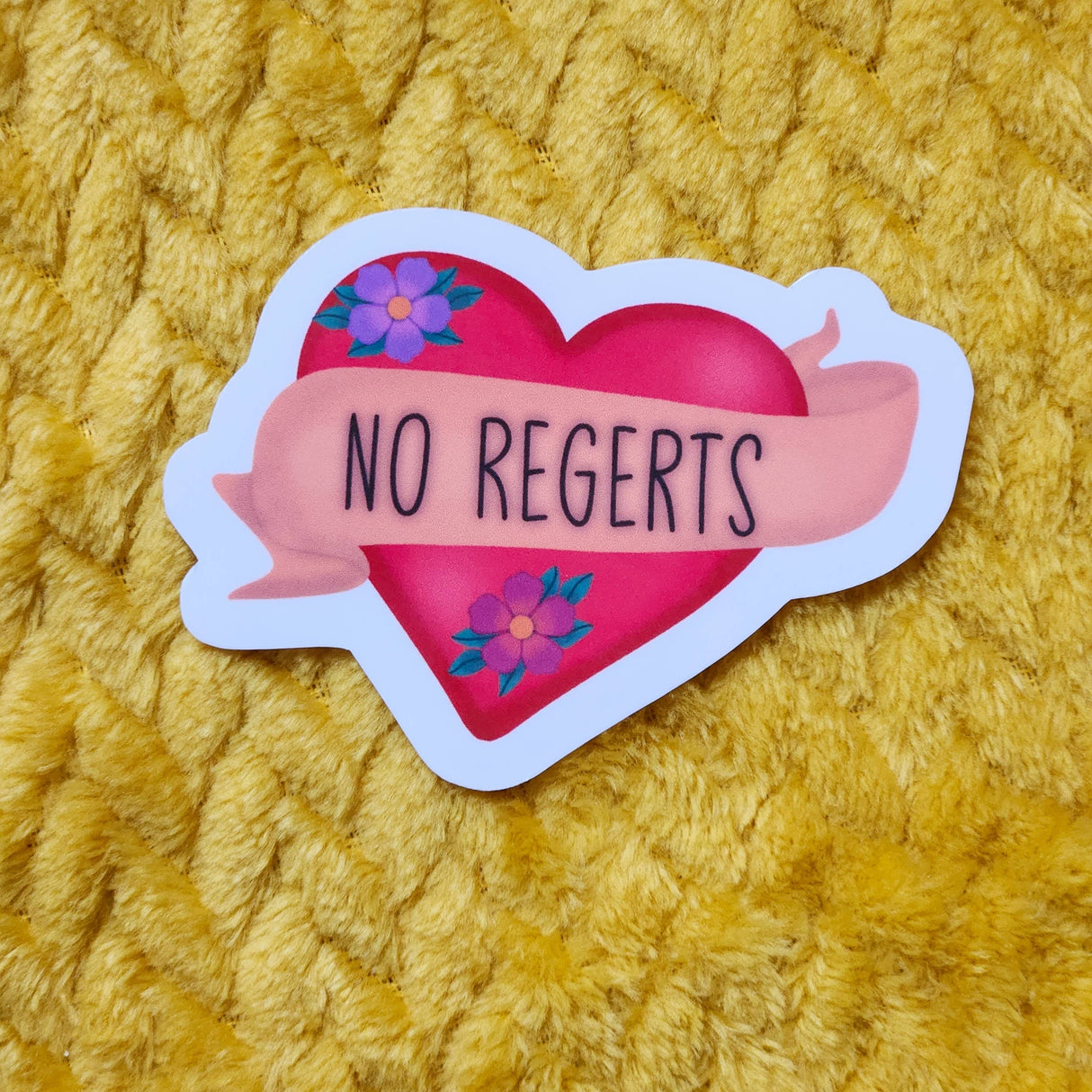 No Regerts Holographic Sticker
