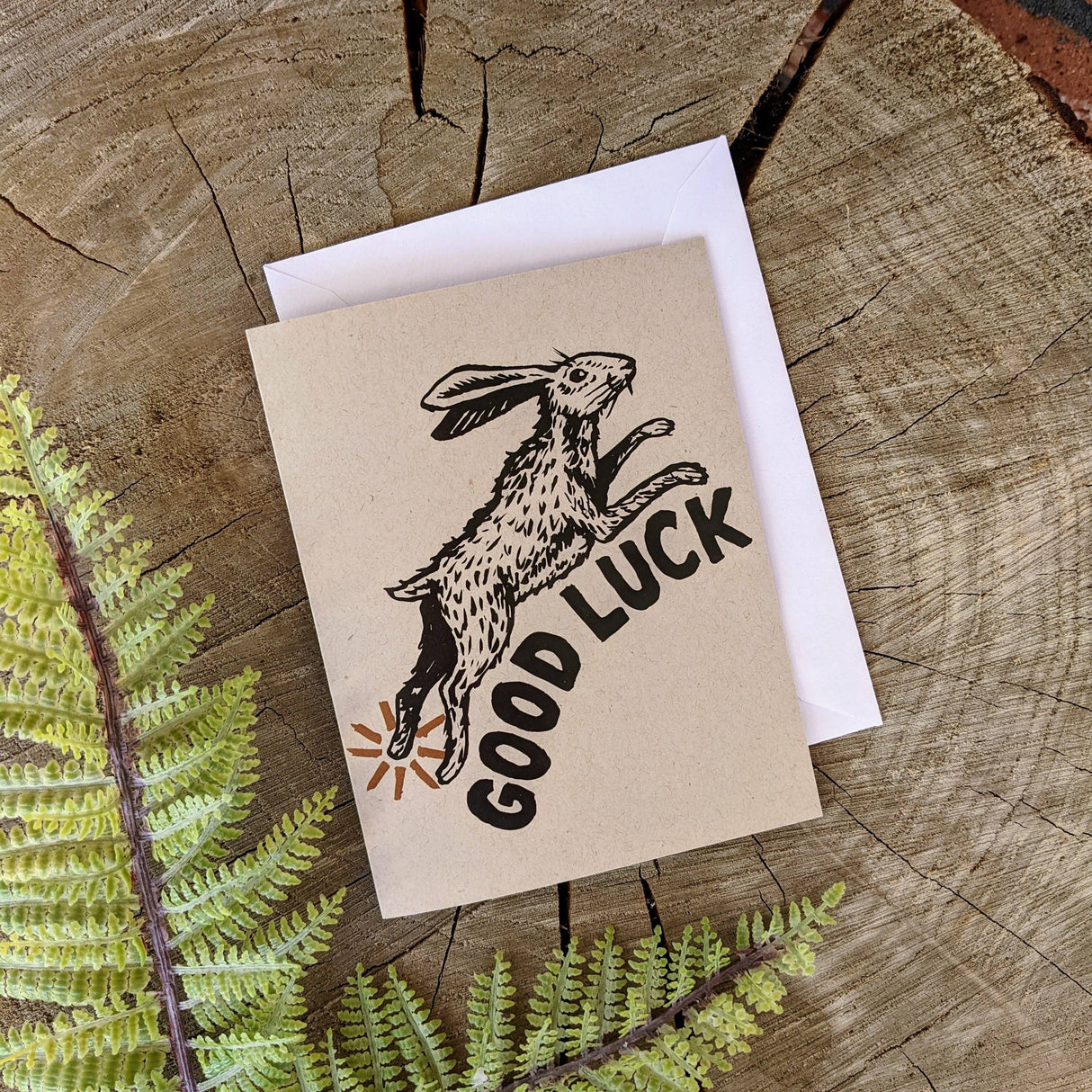 Good Luck Rabbit Foot Greeting Card