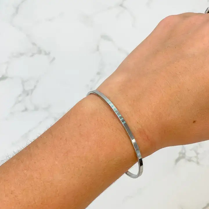 'Fearless' Silver Sentiment Bracelets