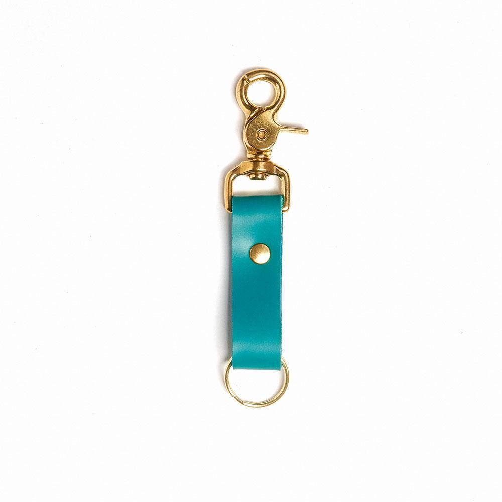 Leather Swivel Snap Keychain by Glad & Young Studio