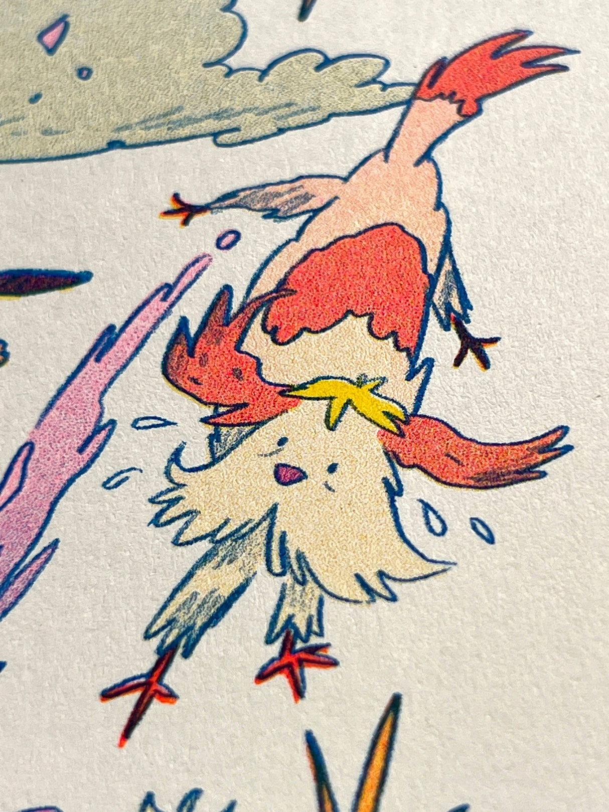 Howl's Moving Castle Small Riso Print