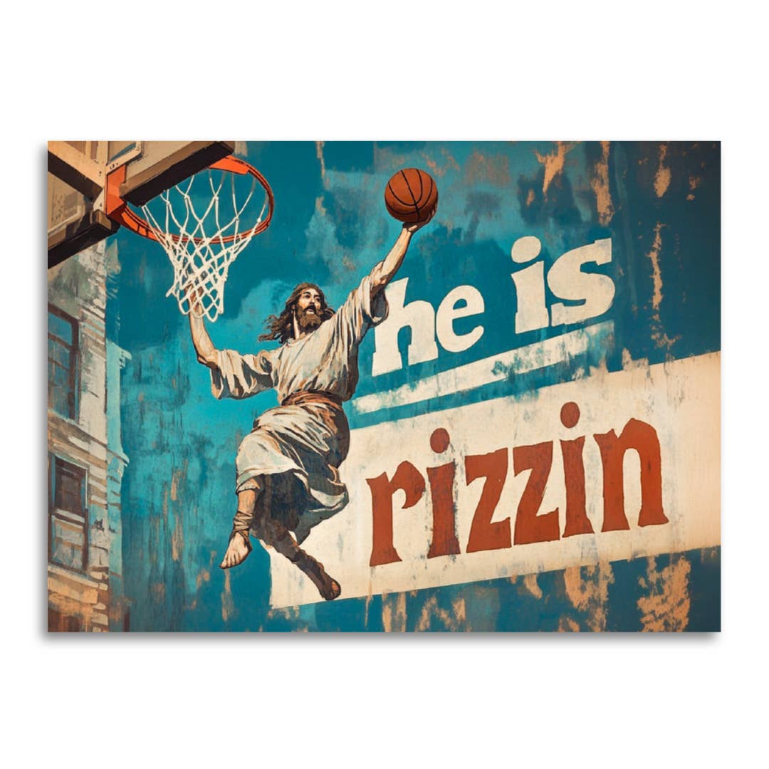 He Is Rizzin Funny Easter Jesus Greeting Card