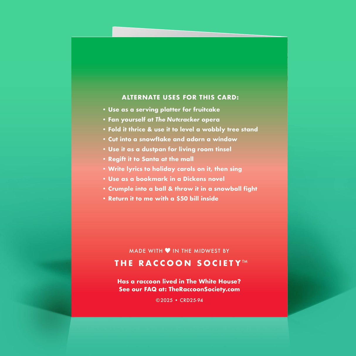 Calm the F*ck Down Christmas Card