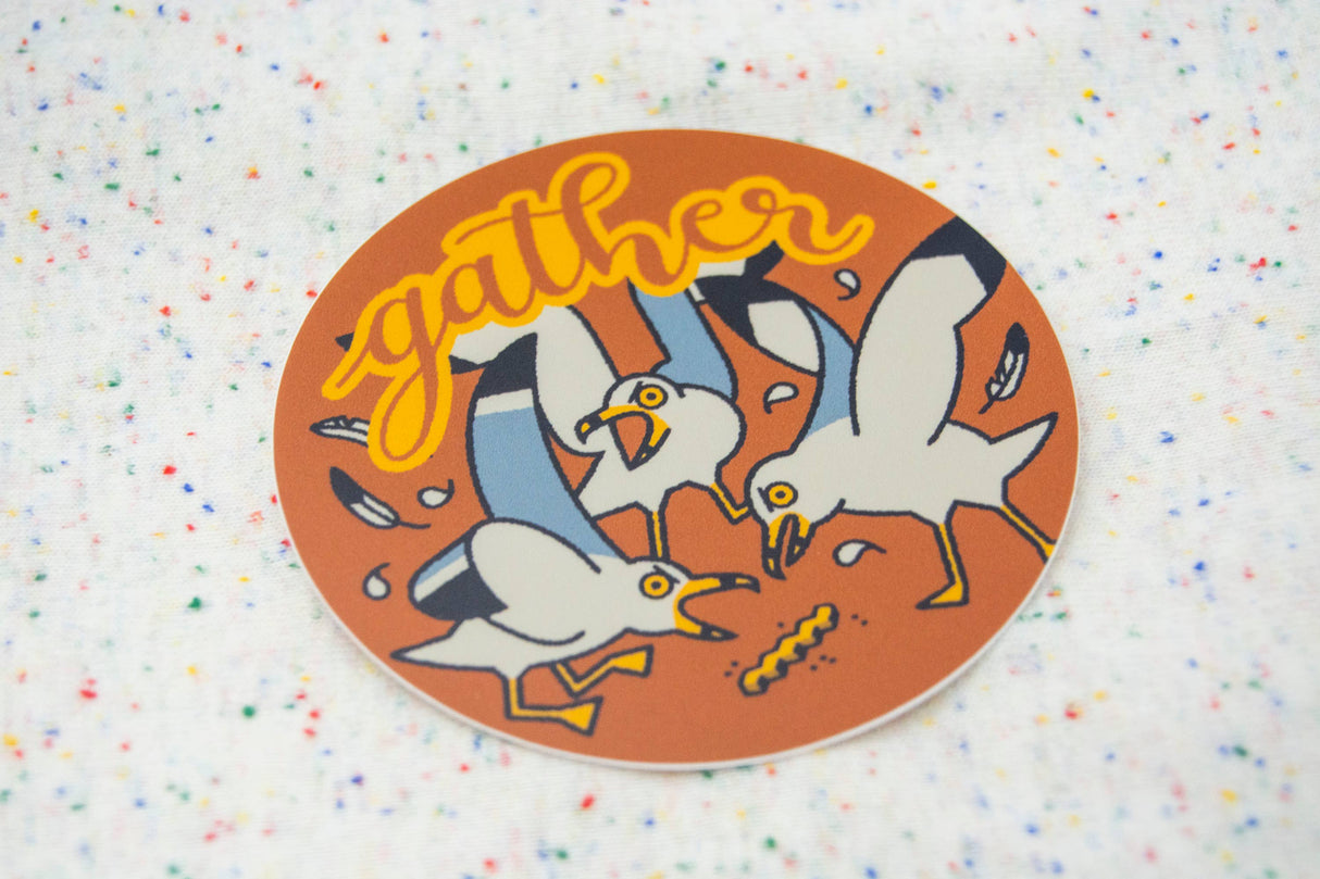 Gather Seagulls Sticker