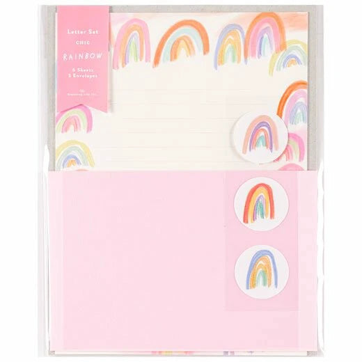 Japanese Letter Set Pastel Rainbows