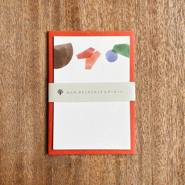 Japanese Letter Writing Set for a Word or Two by Mizushima