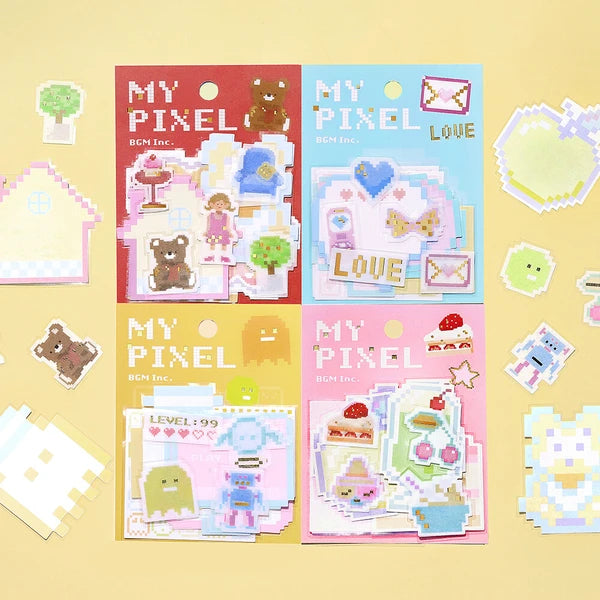 Pixel Memo Sticker Pack by BGM Japan