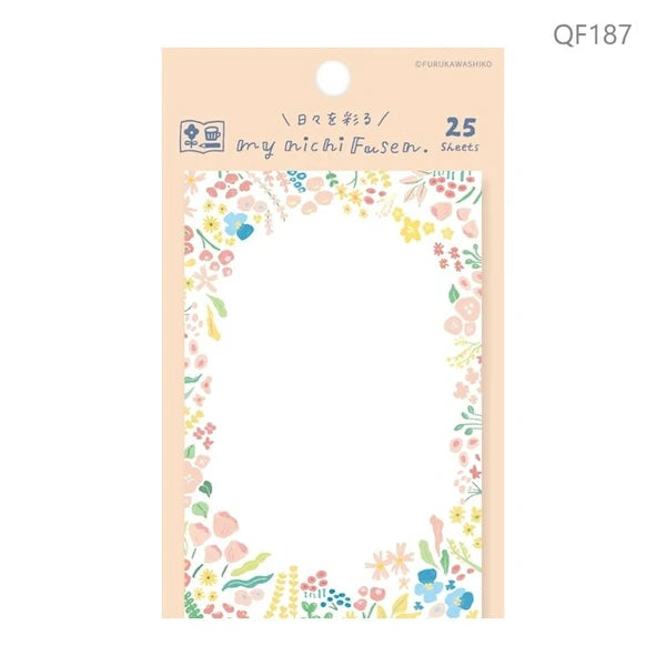 Vertical Flower Garden Katanuki Fusen Sticky Notes by Furukawa Shiko