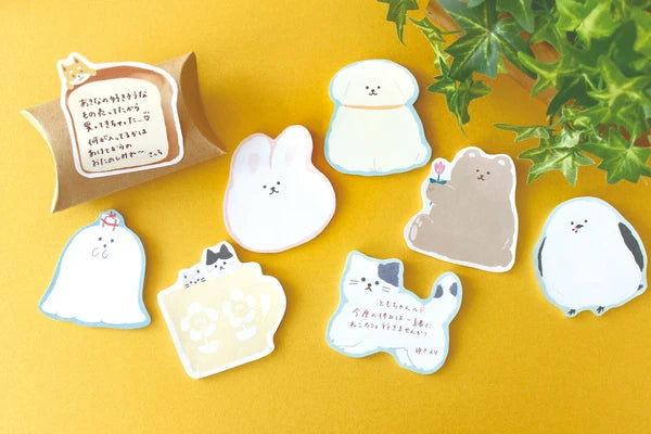 Fluffy Cat Die Cut Fusen Sticky Notes by Furukawa Shiko