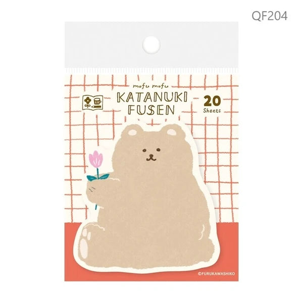 Bear with Flower Die Cut Fusen Sticky Notes by Furukawa Shiko