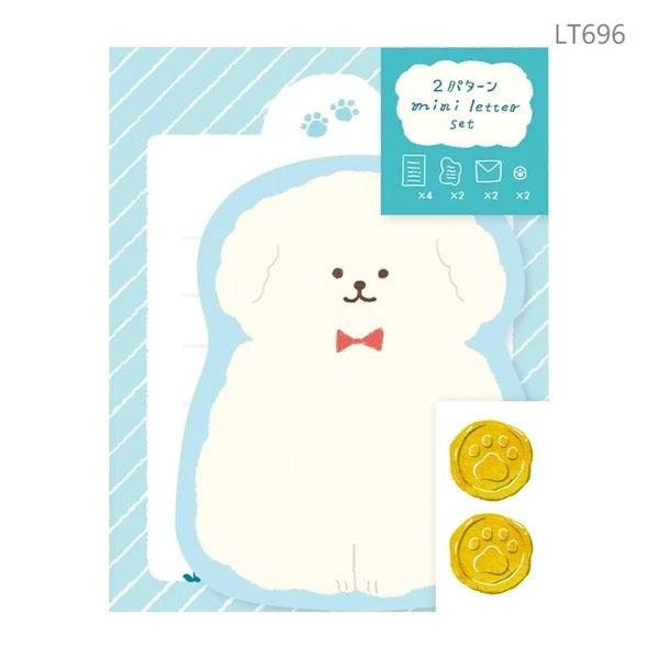 Fluffy Dog Japanese Mino Washi Letter Writing Set by Furukawa Shiko