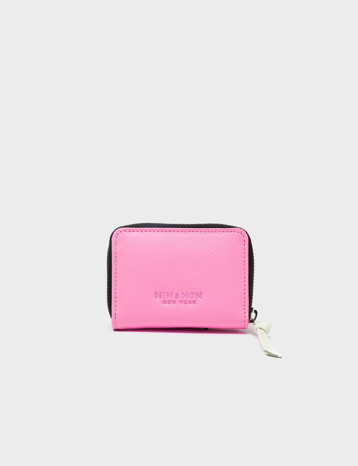 Frodo Bubblegum Pink Leather Zip Around Wallet - Flashie the Cloud Applique