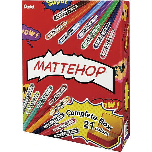 Japanese Mattehop Color Ballpoint Pen Sets by Pentel
