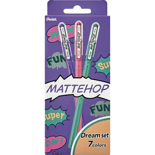 Japanese Mattehop Color Ballpoint Pen Sets by Pentel
