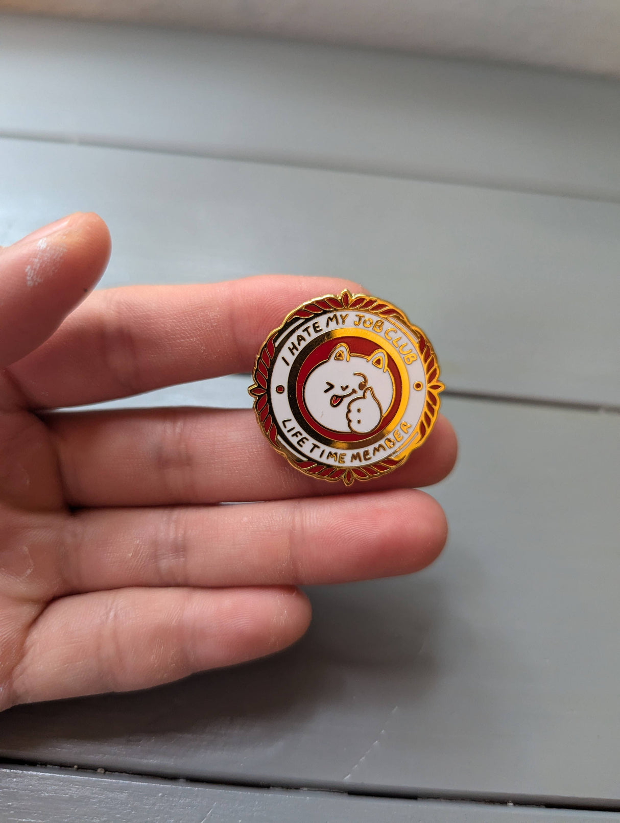 I Hate My Job Club Funny Enamel Pin