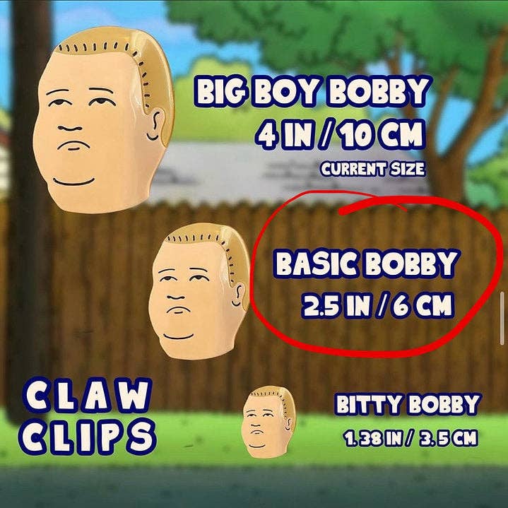 Bobby Hill Medium King of the Hill Claw Clip