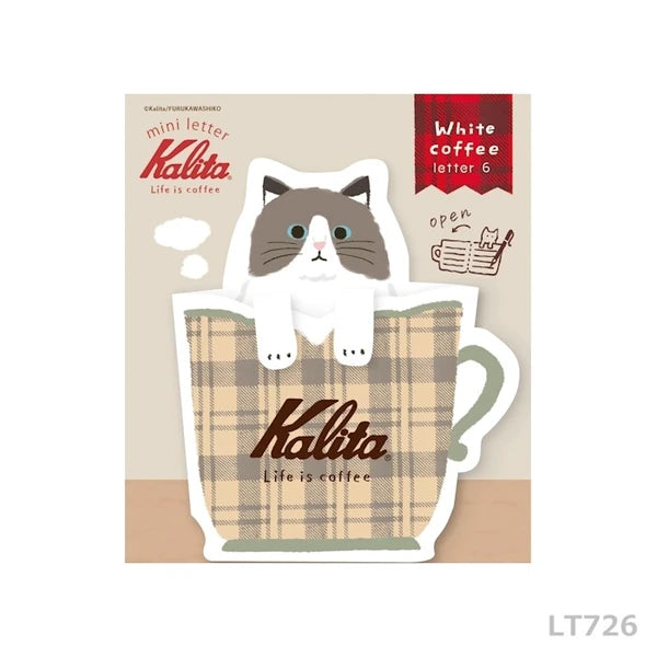 Coffee Cat Mini Letter Writing Set by Kalita x Furukawa Shiko