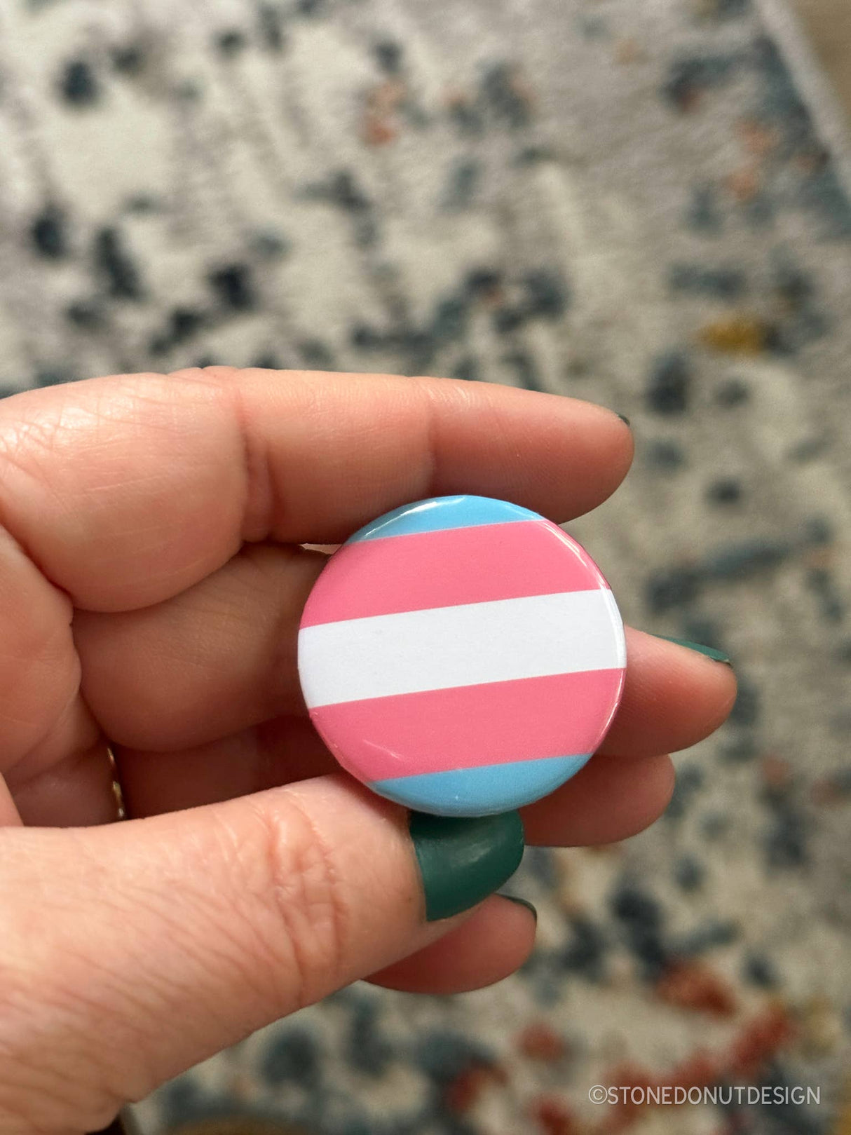 Transgender Pride Flag Pinback Button