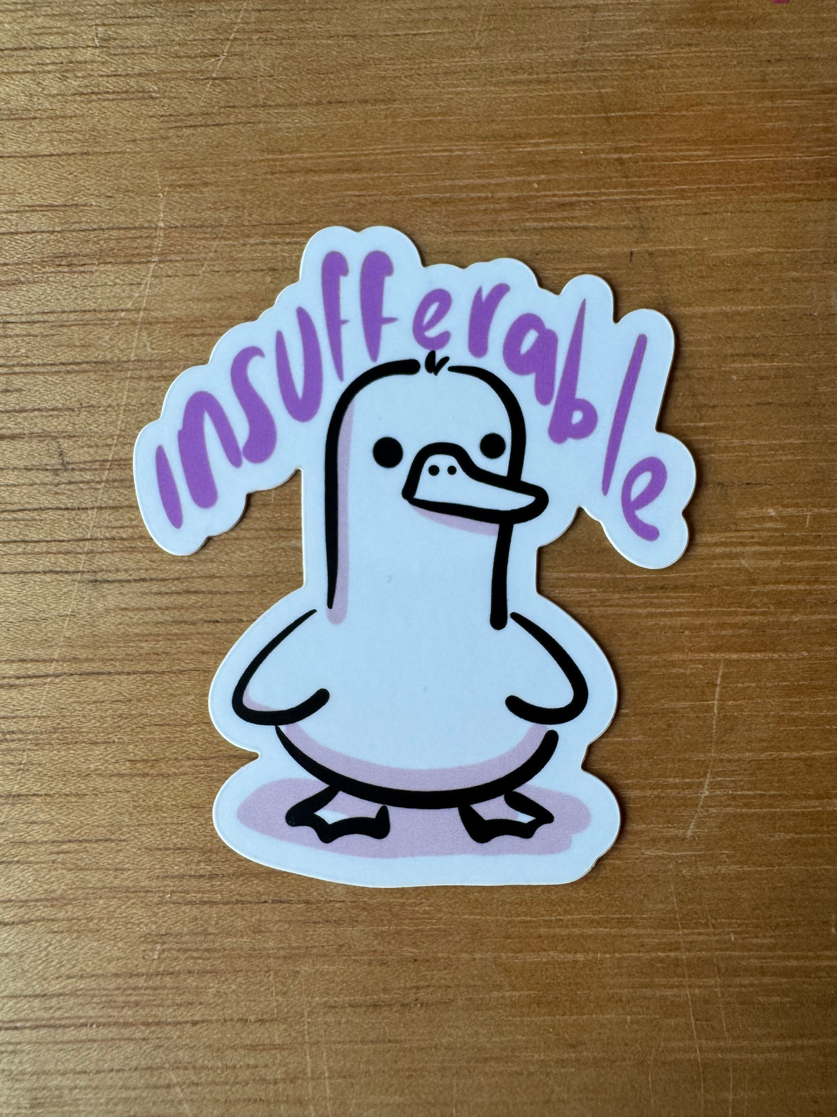 Insufferable Duck Vinyl Sticker