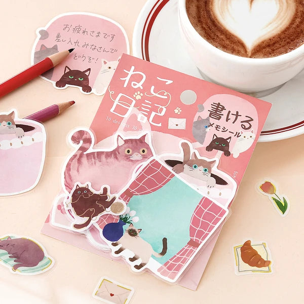 Cat Diary Flake Stickers
