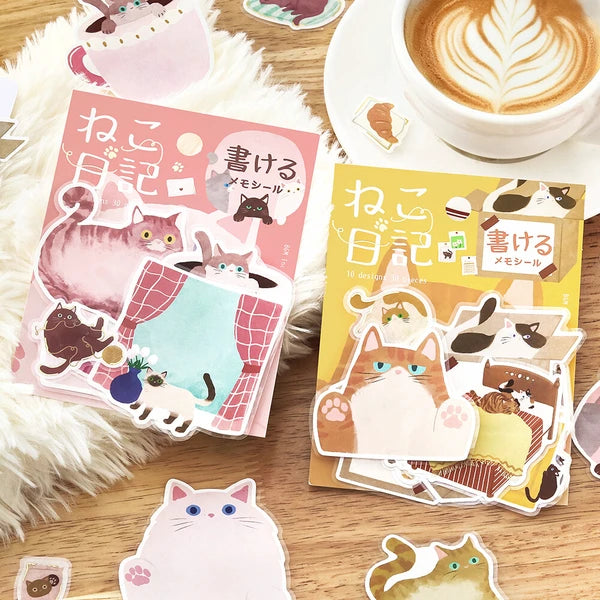 Cat Diary Flake Stickers