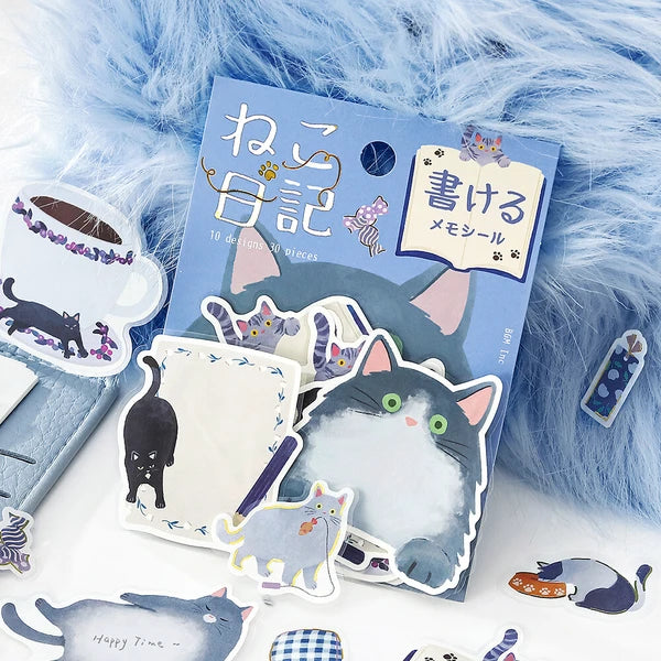 Cat Diary Flake Stickers