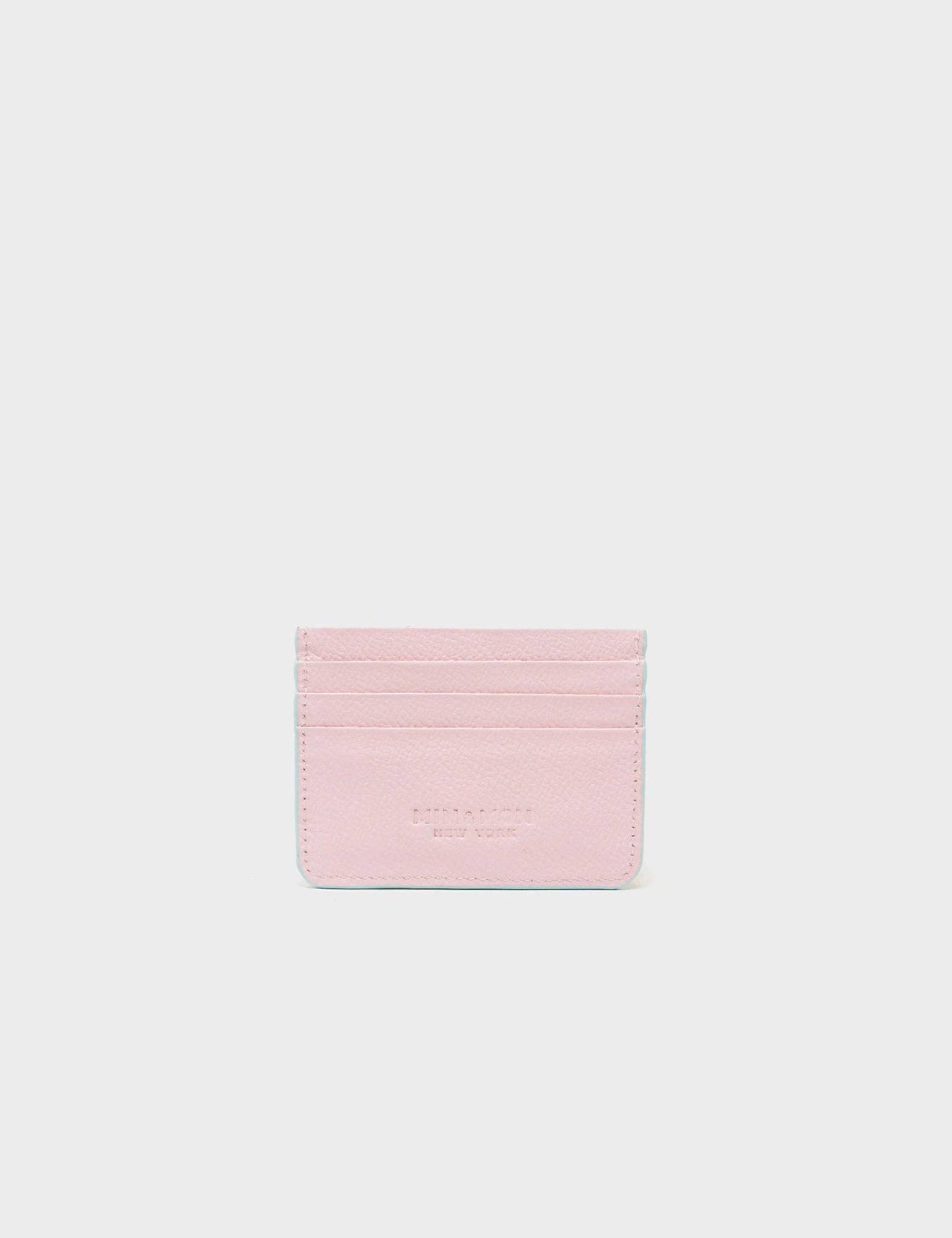 Filium Parfait Pink Leather Cardholder - All Over Eyes Embroidery