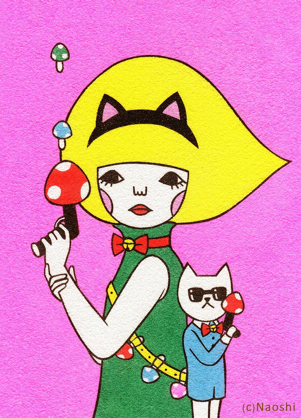 Survival Cats 5x7 Art Print