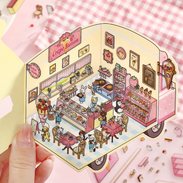 Diorama Room 2.5D Sticker Sets by BGM