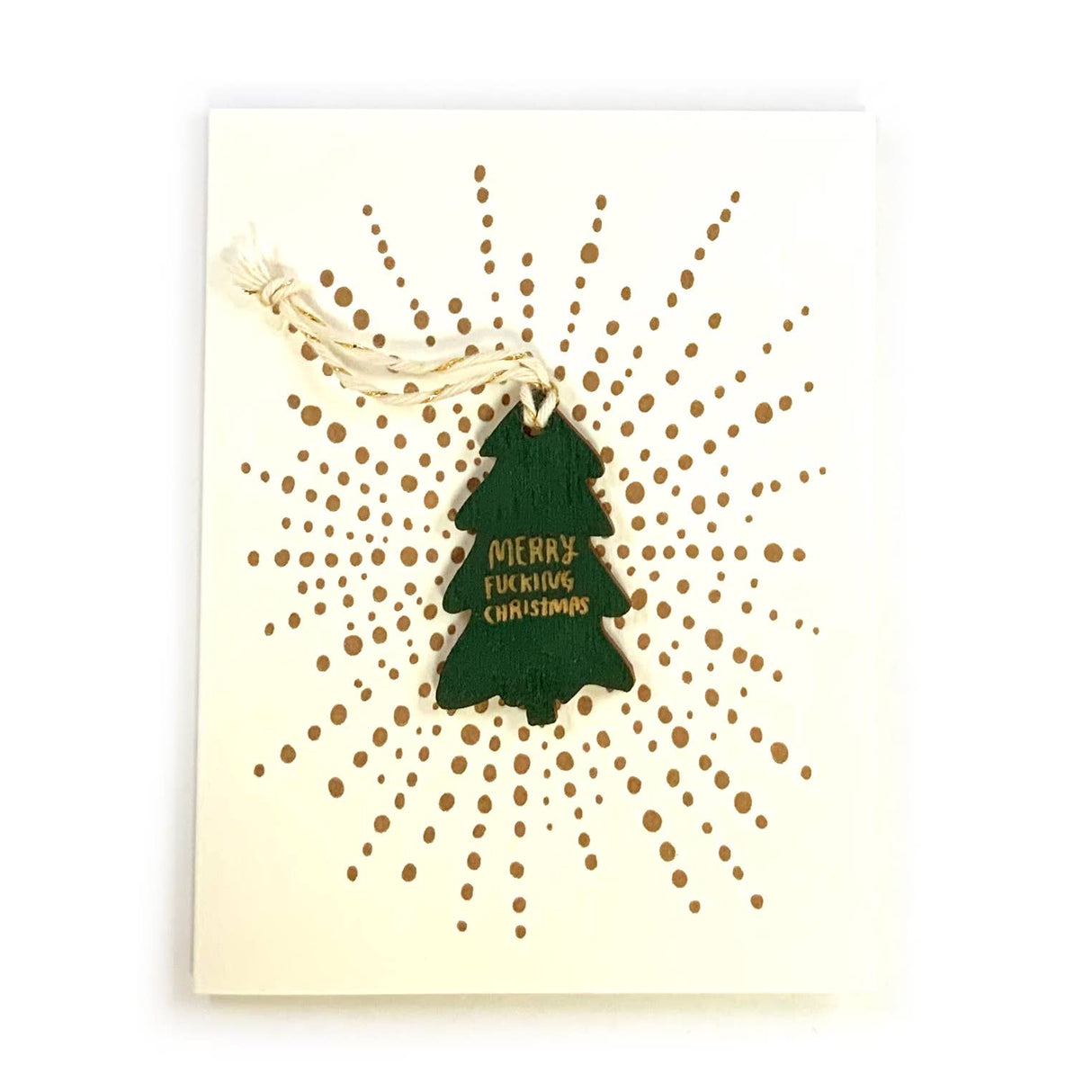Merry F*cking Christmas Ornament w/Card