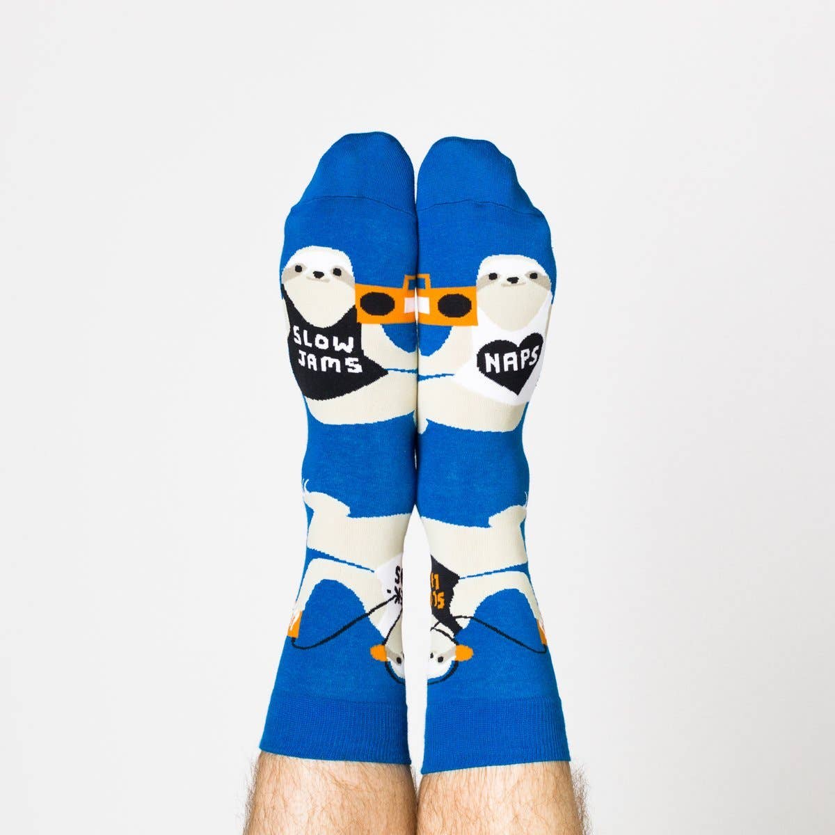 Men's Socks - Sloth Life Crew Socks - Lazy Animal Lover Gift