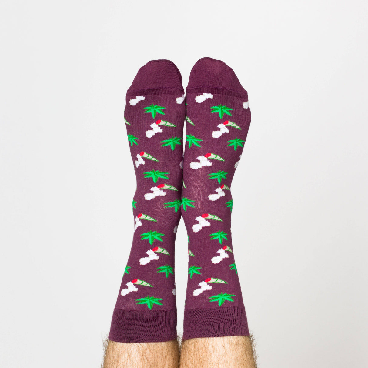 Men's Socks - Weed Crew Socks - 420 Stoner Gift