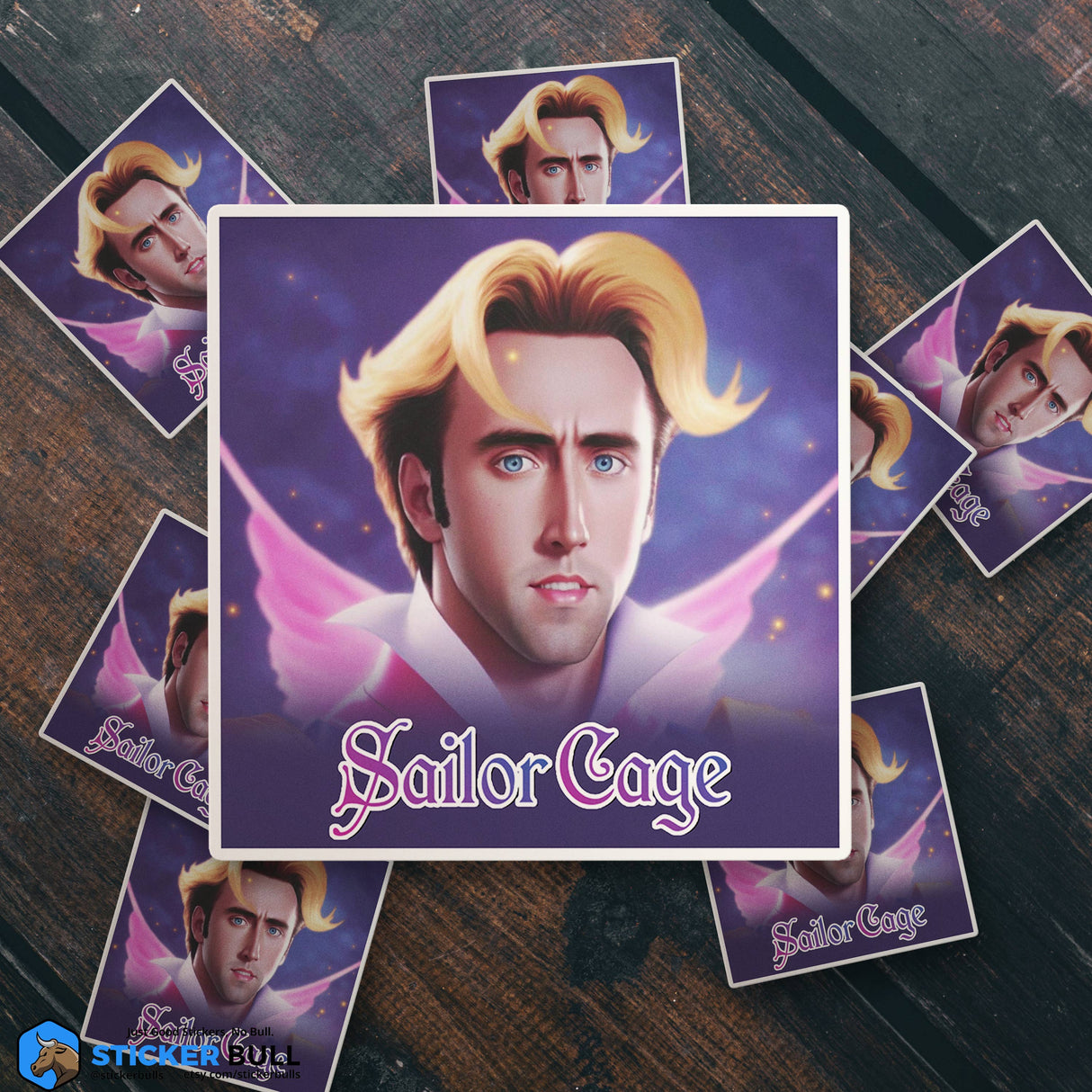 Sailor Moon Nicolas Cage Meme Sticker