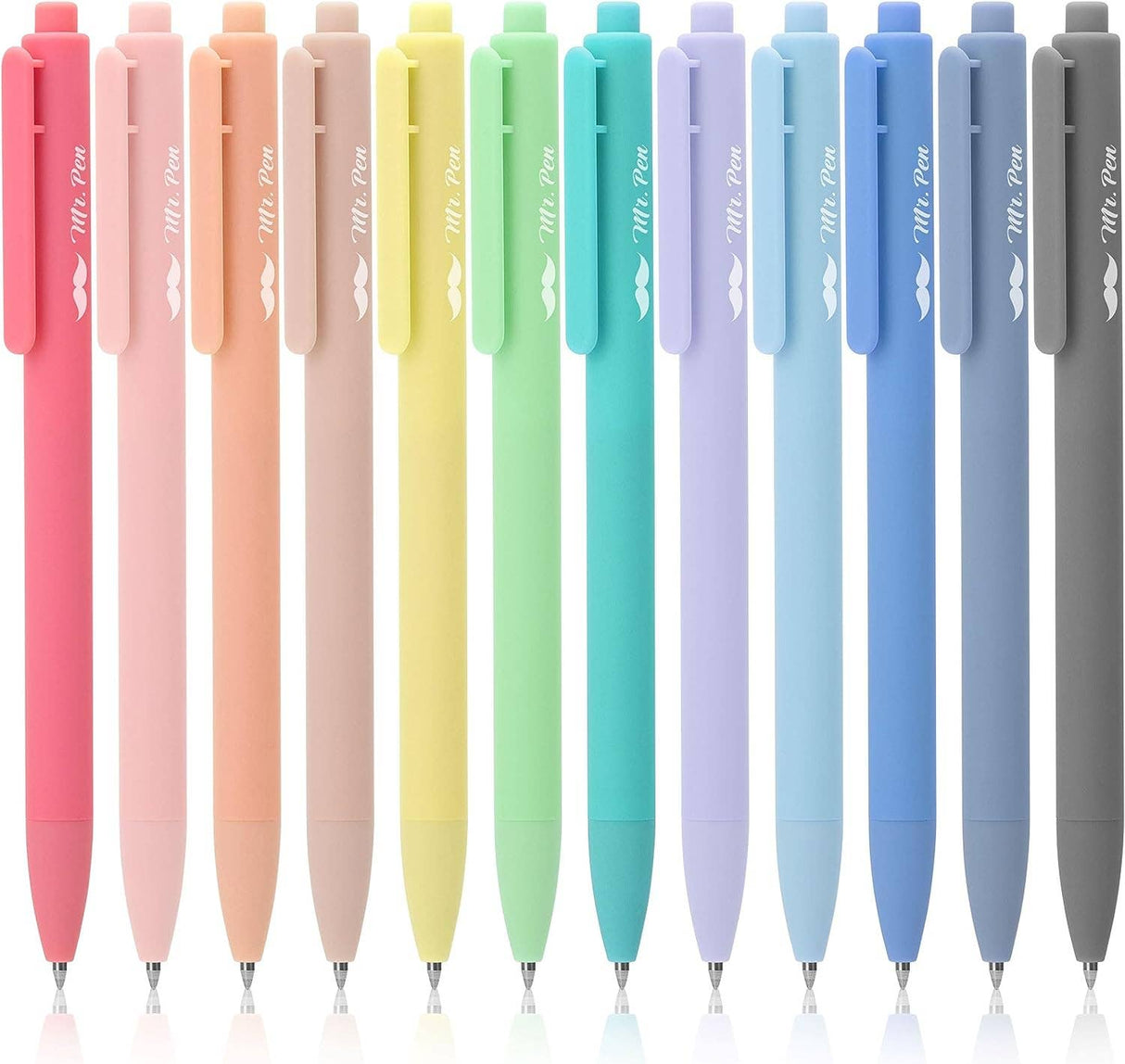 Fast Dry Retractable Gel Pens - 12 Pack