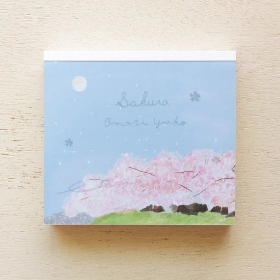 Sakura Memo Block Pad Illustrated by Omori Yuko