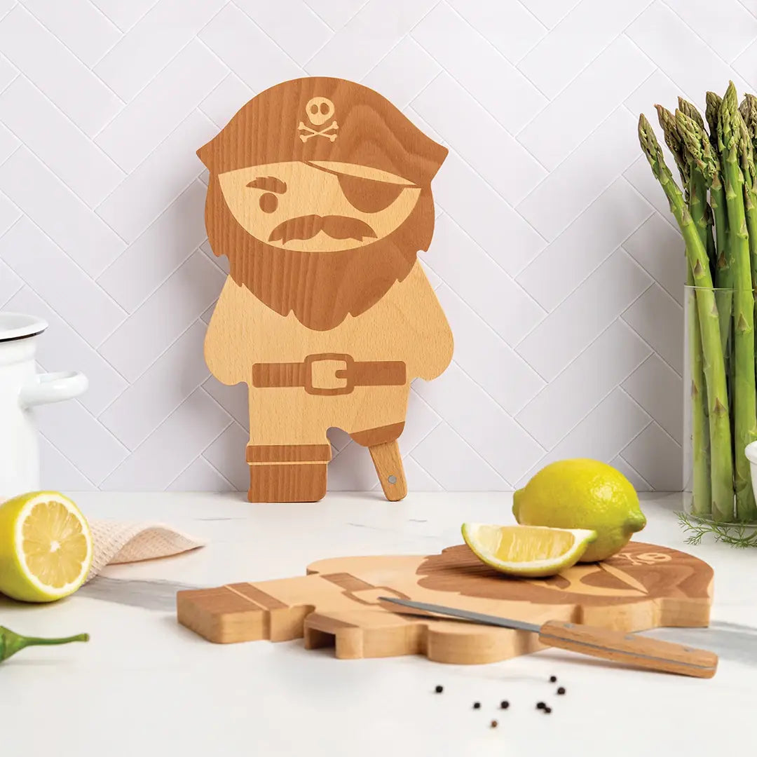 Pirate Cutting Board & Knife