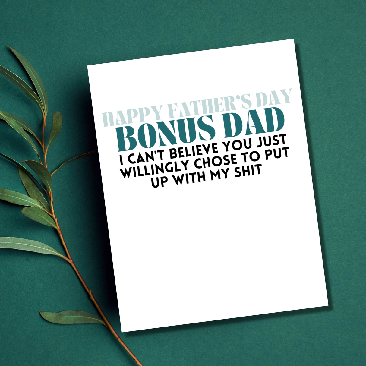 Bonus Dad Father's Day Card
