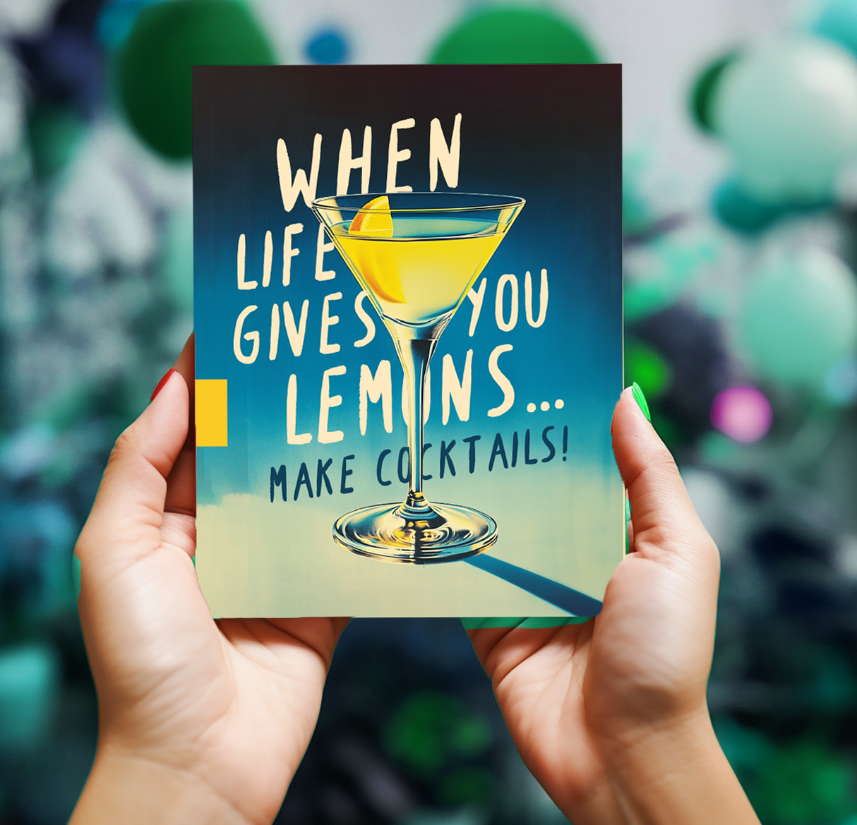 LEMON COCKTAILS Greeting Card