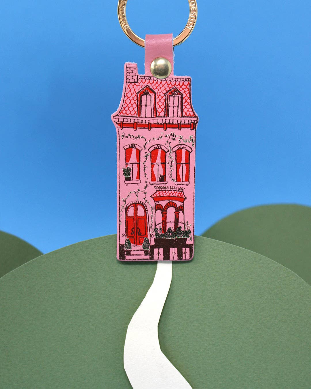 Leather Dolls House Key Fob